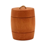 بانکه قهوه چوبی طرح بشکه